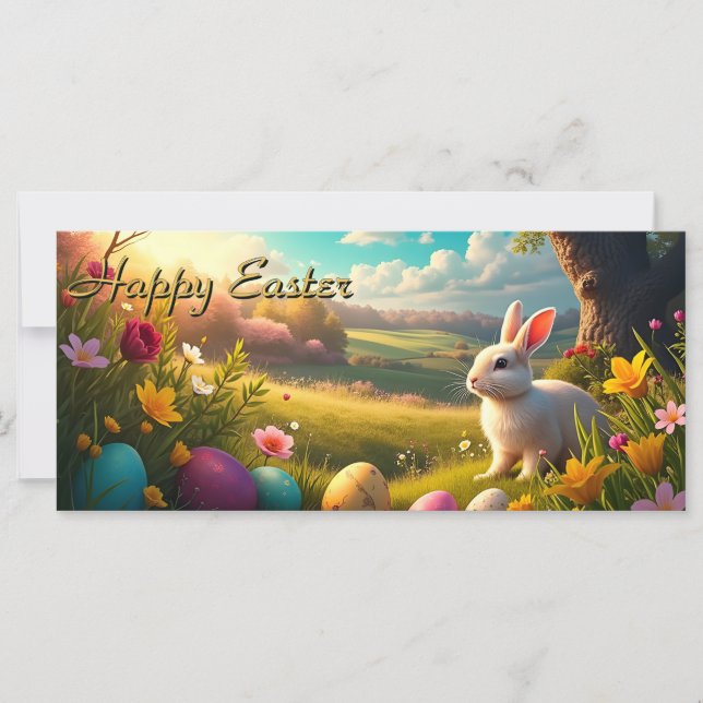 Happy Easter in a Spring Landscape (Front)