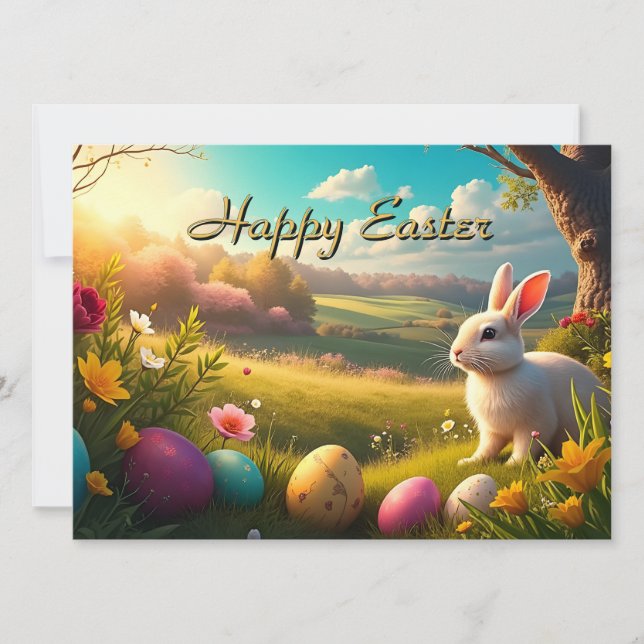 Happy Easter in a Spring Landscape (Front)