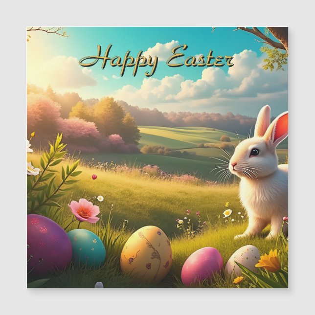 Happy Easter in a Spring Landscape (Front)