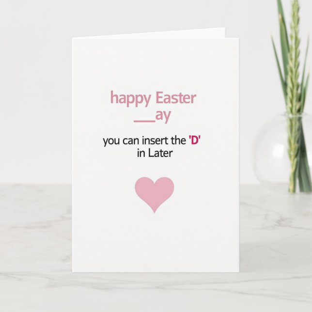 Happy Easter Insert D Later Card (Front)