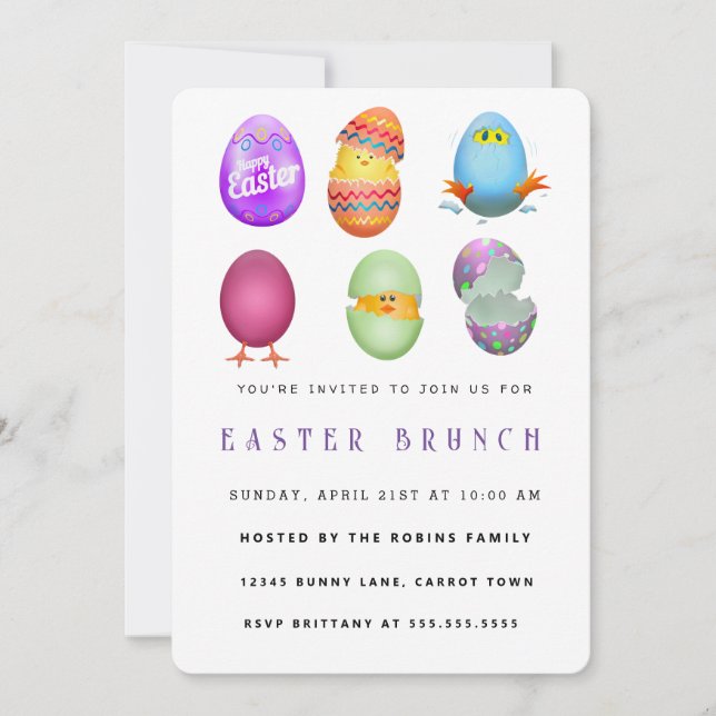  Happy Easter Invitation (Front)