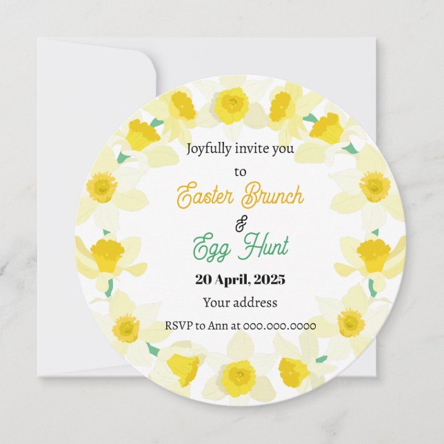 Happy Easter. Invitation (Front)