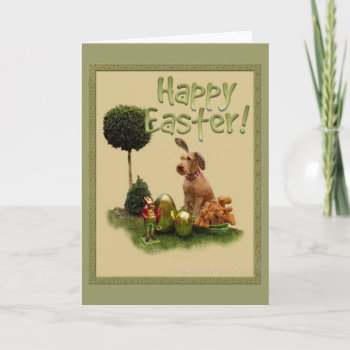 Happy Easter "irish Terrier" Holiday Card by mein_irish_terrier at Zazzle