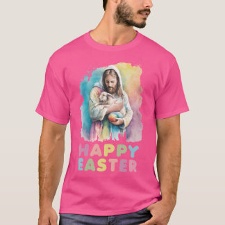 Happy Easter Jesus And The Easter Bunny Christian T-Shirt