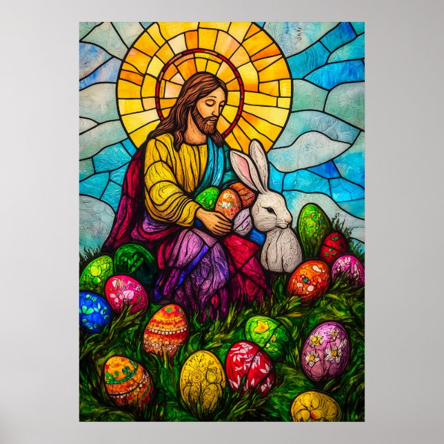 Happy Easter Jesus Christ Poster (Front)