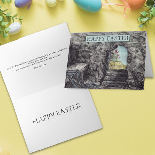 Happy Easter Jesus Is Risen Watercolor Card