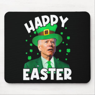Happy Easter Joe Biden St Patricks Day Leprechaun  Mouse Pad