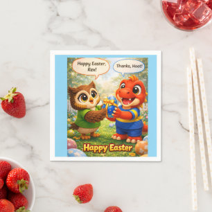 Happy Easter kids holiday party napkins