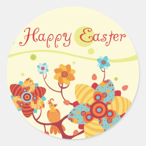 Happy Easter kids Wrist Classic Round Sticker