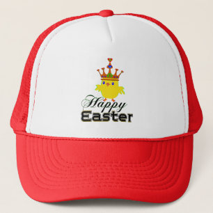 ♫♥Happy Easter King Chicken Fun Trucker Hat♥♪ Hat