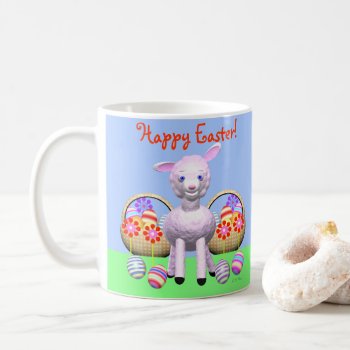 Happy Easter Lamb And Baskets Coffee Mug by Peerdrops at Zazzle