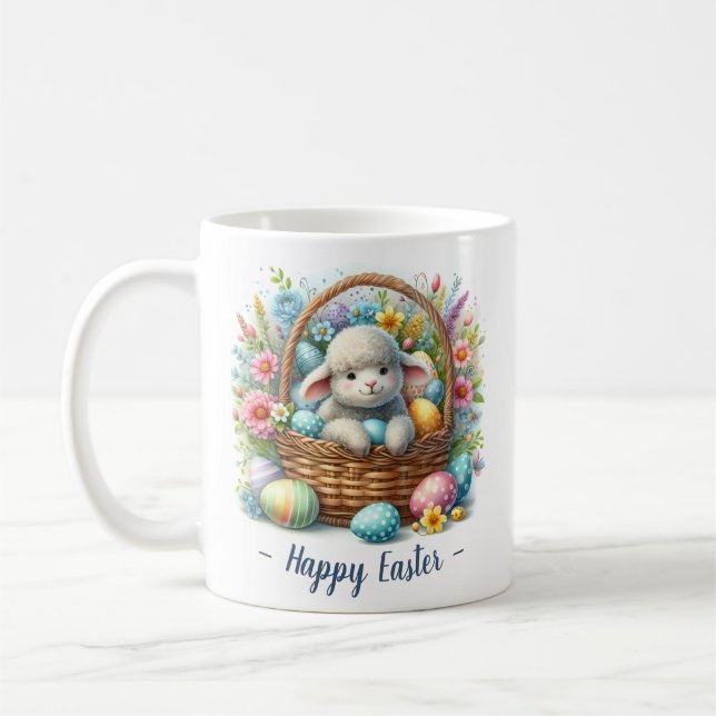 Happy Easter Lamb Mug (Left)