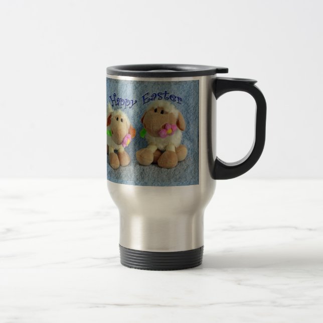 Happy Easter Lambs Travel Mug (Right)