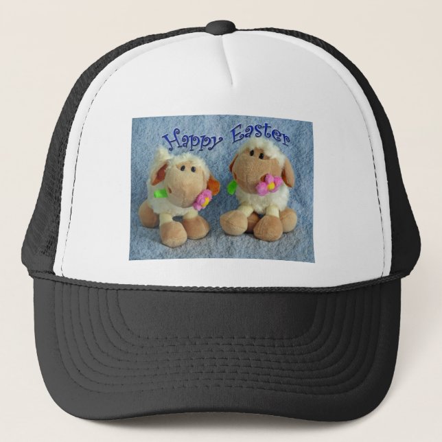 Happy Easter Lambs Trucker Hat (Front)