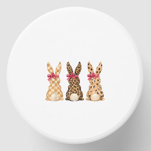 Happy Easter Leopard Bunny Coquette Bow Girl Women Mini Candle Favors