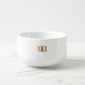 Happy Easter Leopard Bunny Coquette Bow Girl Women Soup Mug
