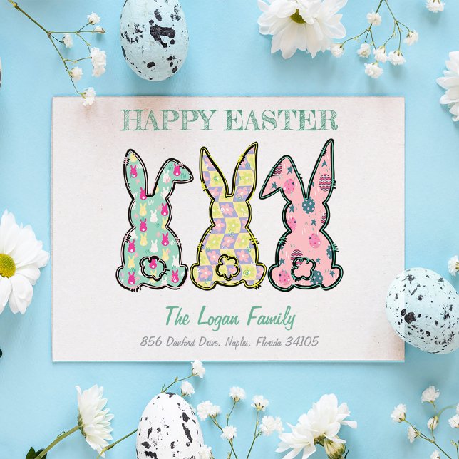 Happy Easter Letterpress Thank You Card (Creator Uploaded)