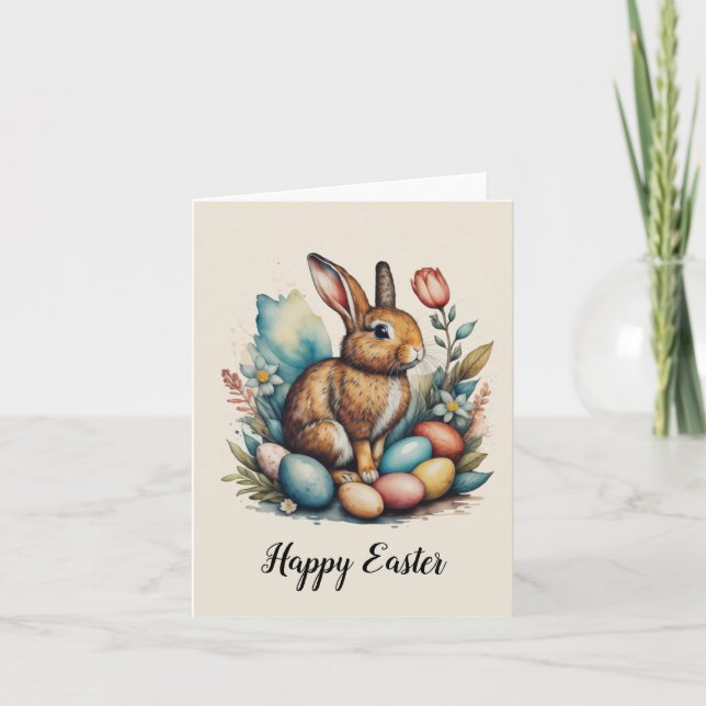 Happy Easter Letterpress Thank You Card (Front)