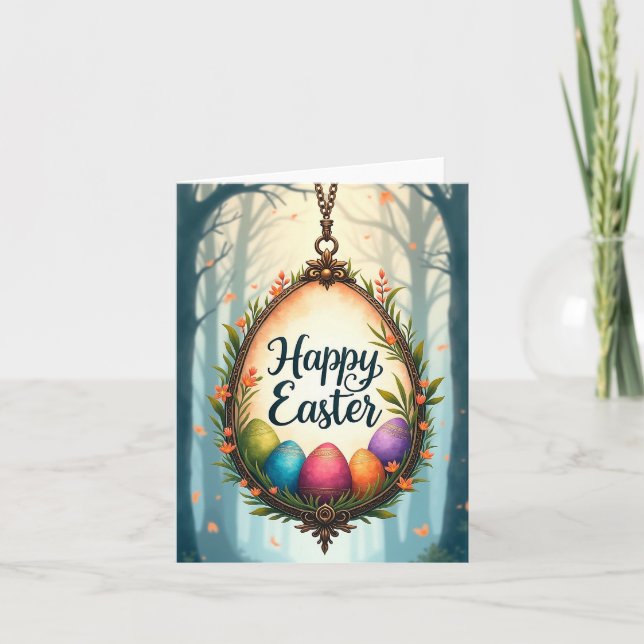 Happy Easter Letterpress Thank You Card (Front)