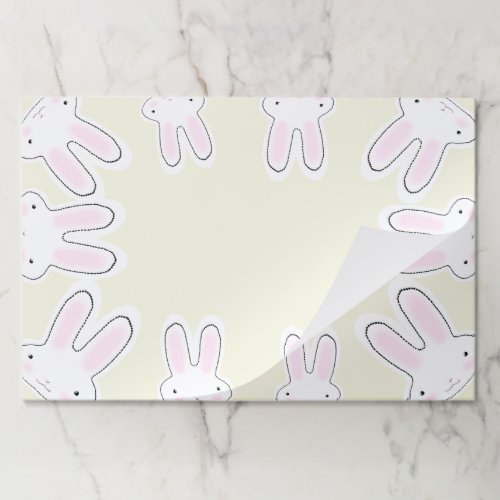 Happy Easter light cream cute bunnies fun placemat