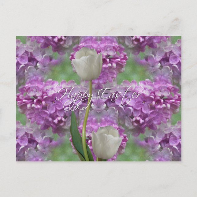 Happy Easter ~ Lilacs Holiday Postcard (Front)