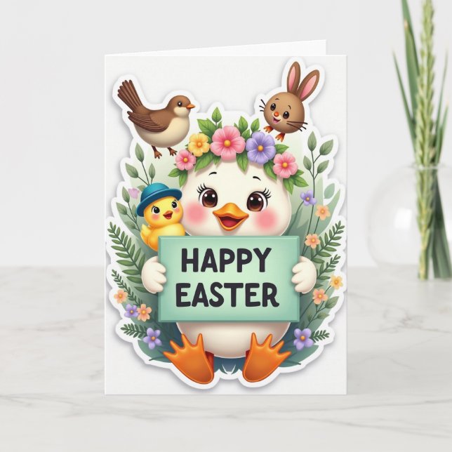 Happy Easter Little Bird Card (Front)