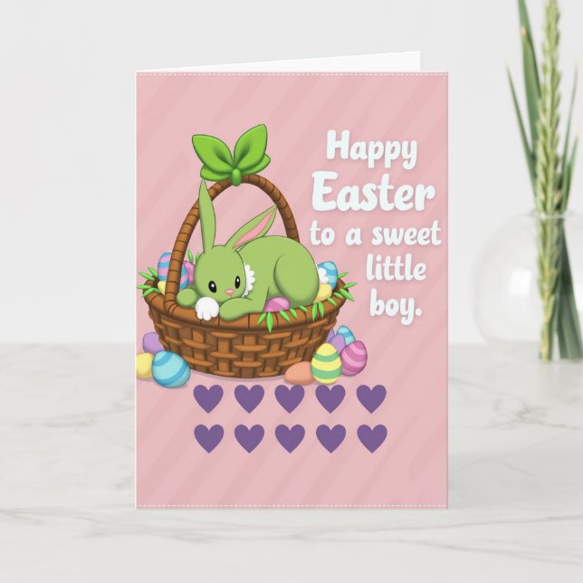 Happy Easter Little Boy Card (Front)