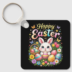 Happy Easter Little Bunny Keychain