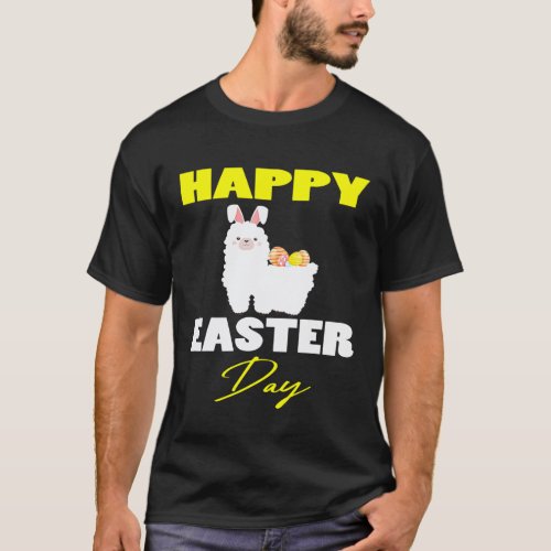 Happy Easter Llama in Egg Easter Day  Happy Easter T-Shirt