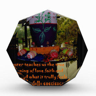 Happy Easter Love Faith and Hope Wishes Acrylic Award