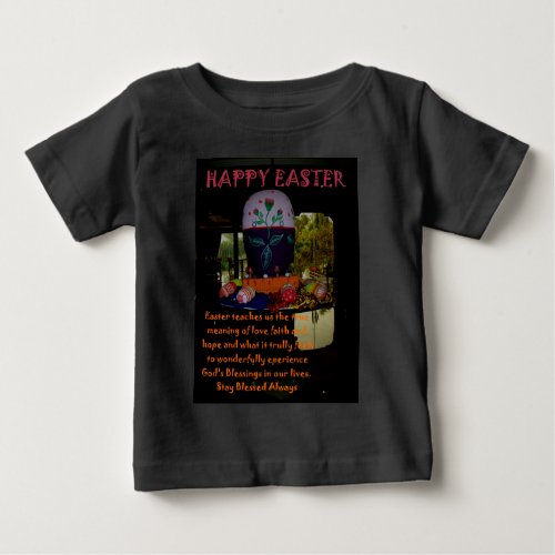 Happy Easter Love Faith and Hope Wishes Baby T_Shirt