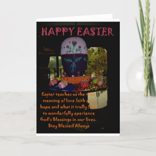 Happy Easter Love Faith and Hope Wishes Holiday Card