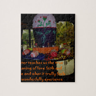 Happy Easter Love Faith and Hope Wishes Jigsaw Puzzle