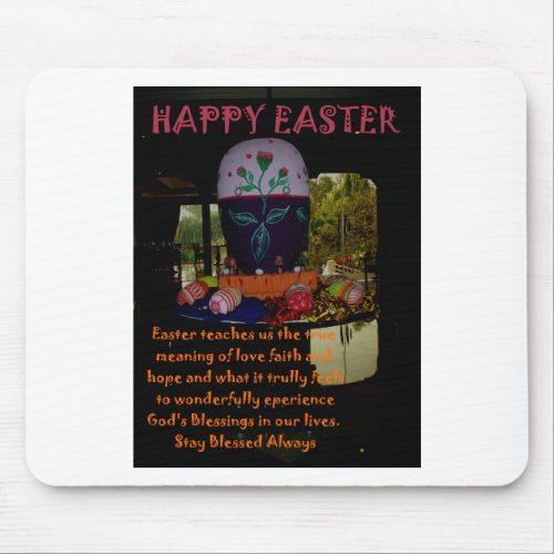 Happy Easter Love Faith and Hope Wishes Mouse Pad