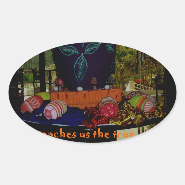 Happy Easter Love Faith and Hope Wishes Oval Sticker (Front)