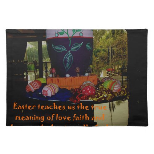 Happy Easter Love Faith and Hope Wishes Placemat
