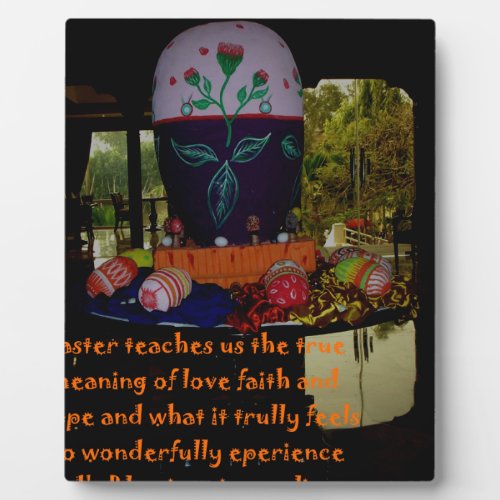 Happy Easter Love Faith and Hope Wishes Plaque