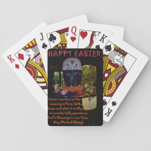 Happy Easter Love Faith and Hope Wishes Playing Cards
