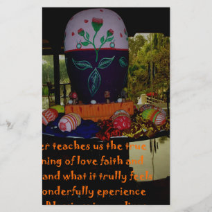 Happy Easter Love Faith and Hope Wishes Stationery