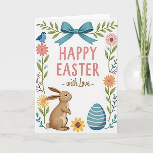 Happy Easter Love Greeting Card (Front)