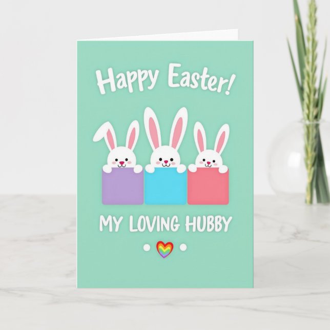 Happy Easter Loving Hubby Card (Front)