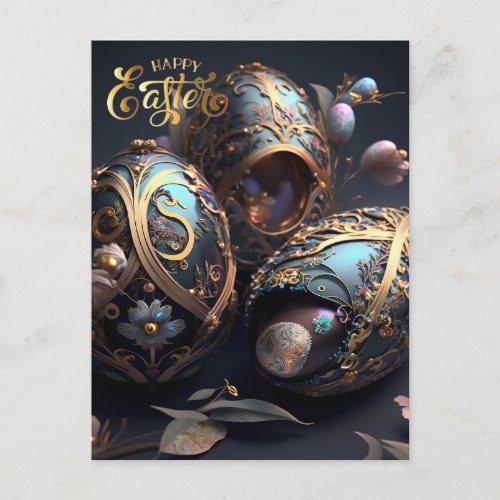 Happy Easter Magic Easter Eggs Postcard