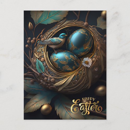 Happy Easter Magic Easter Eggs Postcard