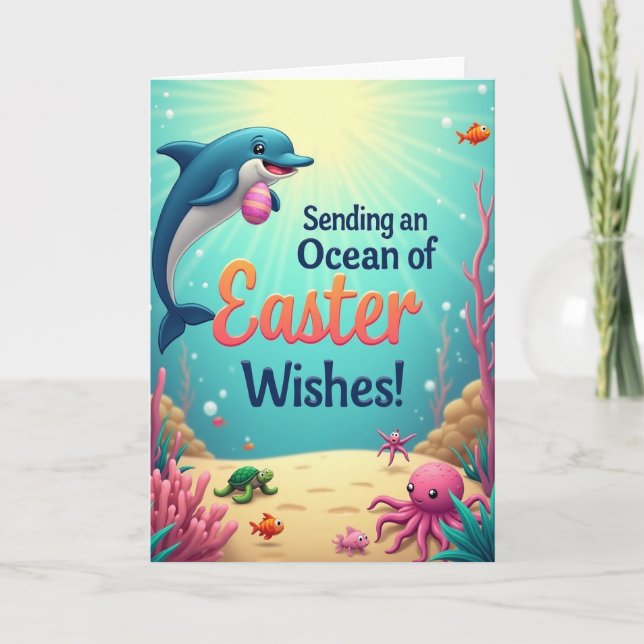 Happy Easter Marine Life Card (Front)