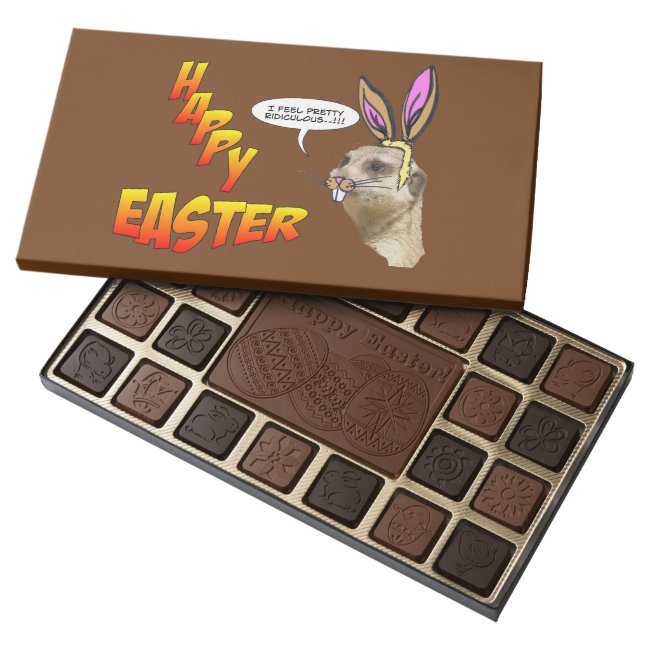 Happy Easter Meerkat Chocolate Box Customizable
