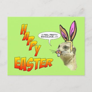Happy Easter Meerkat Postcard Customizable