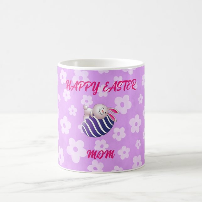 "HAPPY EASTER "MOM" MUG IN PURPLE & WHITE (Center)