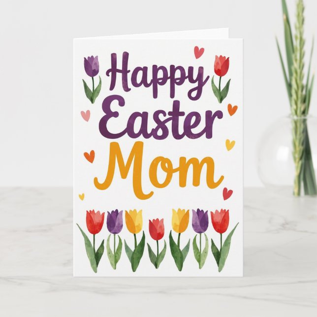 Happy Easter Mom Spring Card (Front)