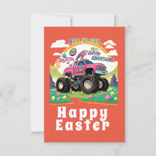 Happy Easter Monster Truck Adventure  Card