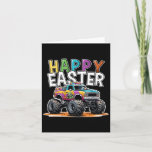 Happy Easter Monster Truck Easter Egg Hunting Boys Card